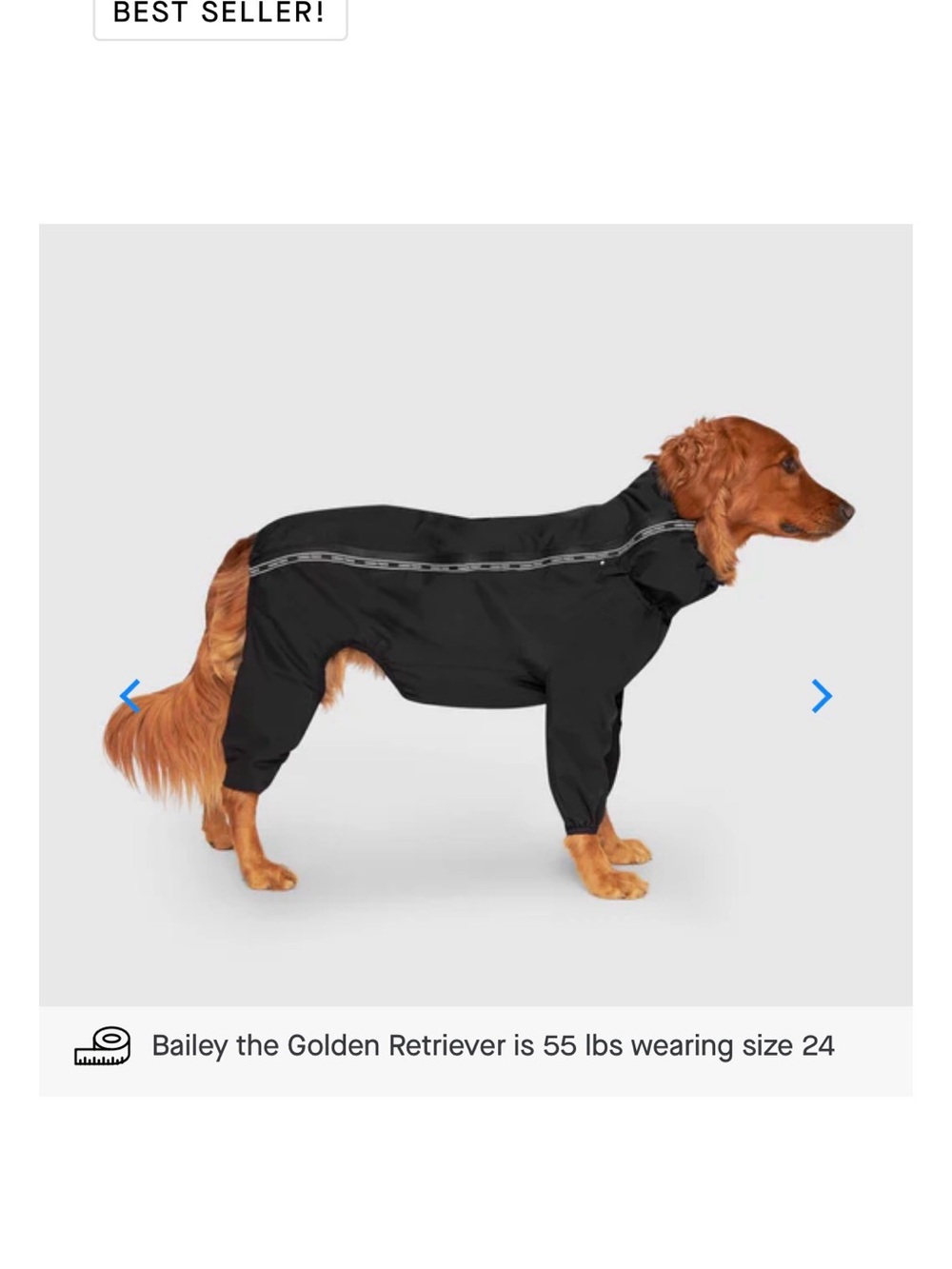 Canada Pooch Black Slush Suit Waterproof Full-Body Dog Raincoat - size 14
